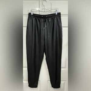 Anthropologie Avec Les Filles Vegan Leather Joggers